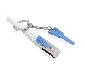 EU Product - Patchkabel RJ45 Cat6a 500Mhz grau S-STP S/FTP mit Schloss AWG26 - Cable - Network thumbnail