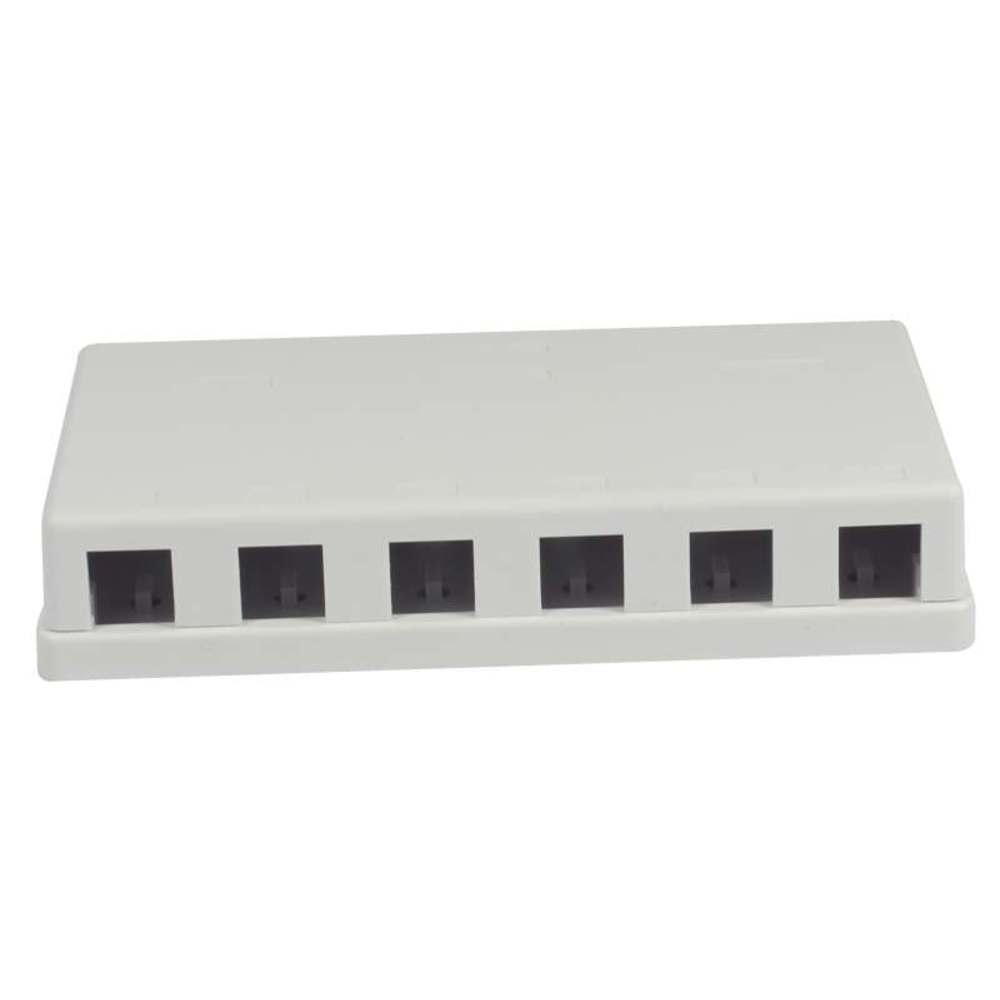 EU Product - Keystone Modultrger Patchpanel fr 6x TP-Modul Aufputz weiss ABS thumbnail