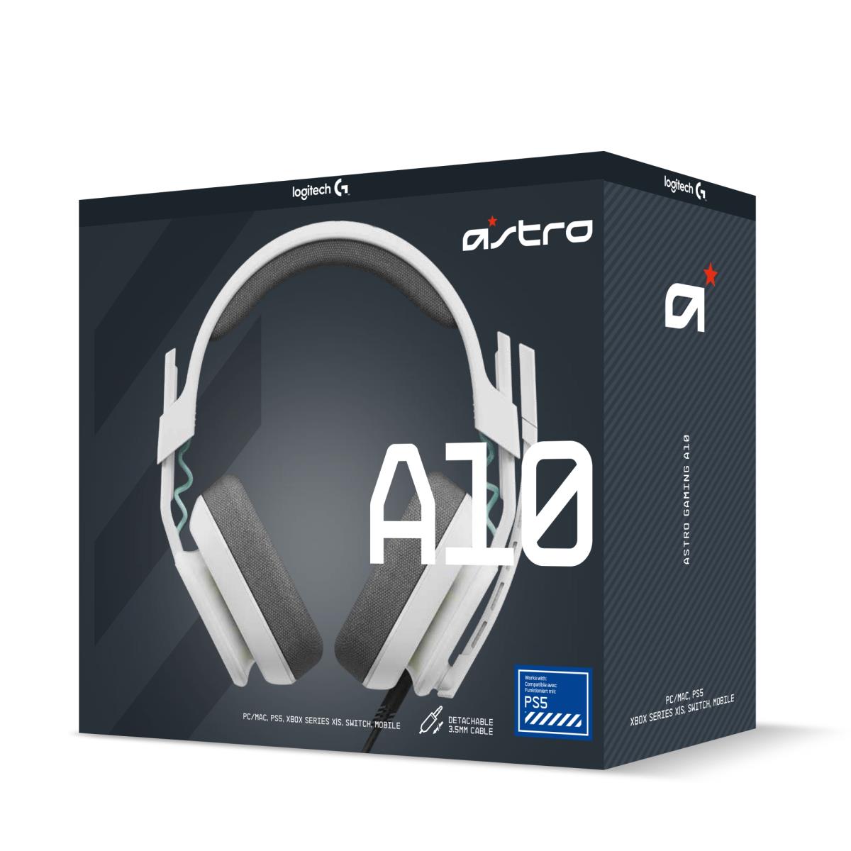ASTRO Gaming A10 Gen 2 - Headset - full size - wired - 3.5 mm jack - white thumbnail