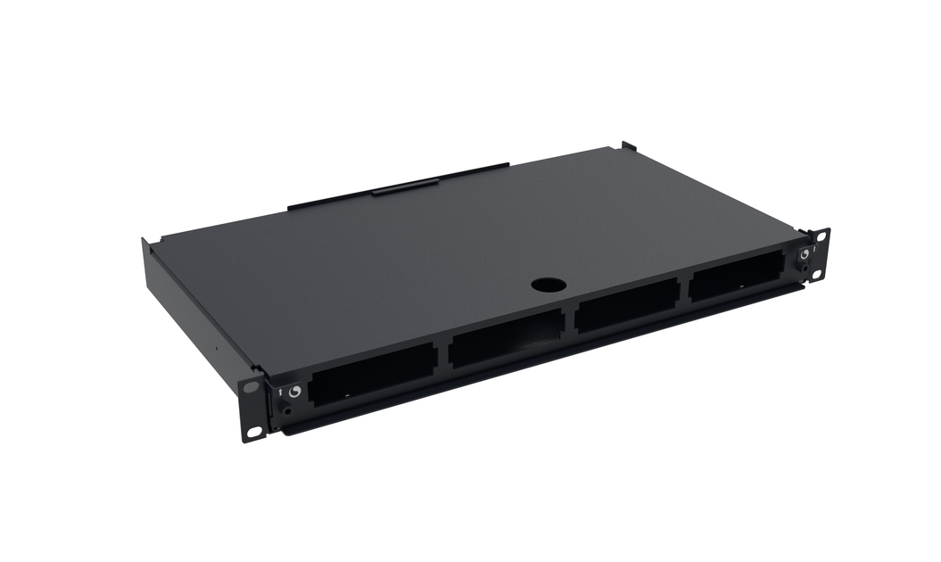 EU Product - AMP Patch panel 1U 4x Quick-fit MPO drawableUdtrk thumbnail