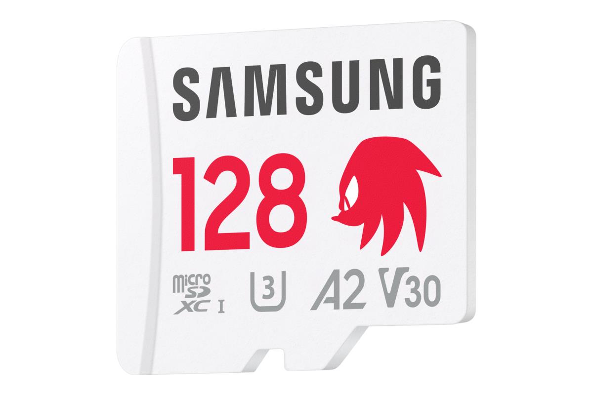 PRO Plus MB-MD128SA - Sonic the Hedgehog flash memory card (microSDXC to SD adapter included) - 128 GB - A2 / Video Class V30 / UHS-I U3 - microSDXC UHS-I - white thumbnail