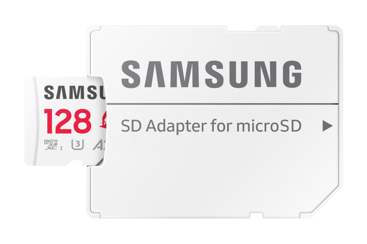 PRO Plus MB-MD128SA - Sonic the Hedgehog flash memory card (microSDXC to SD adapter included) - 128 GB - A2 / Video Class V30 / UHS-I U3 - microSDXC UHS-I - white thumbnail