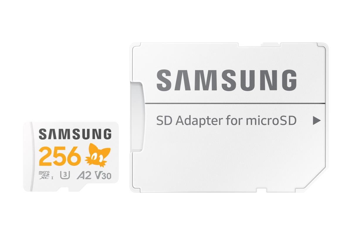 PRO Plus MB-MD256SA - Sonic the Hedgehog flash memory card (microSDXC to SD adapter included) - 256 GB - A2 / Video Class V30 / UHS-I U3 - microSDXC UHS-I - white thumbnail