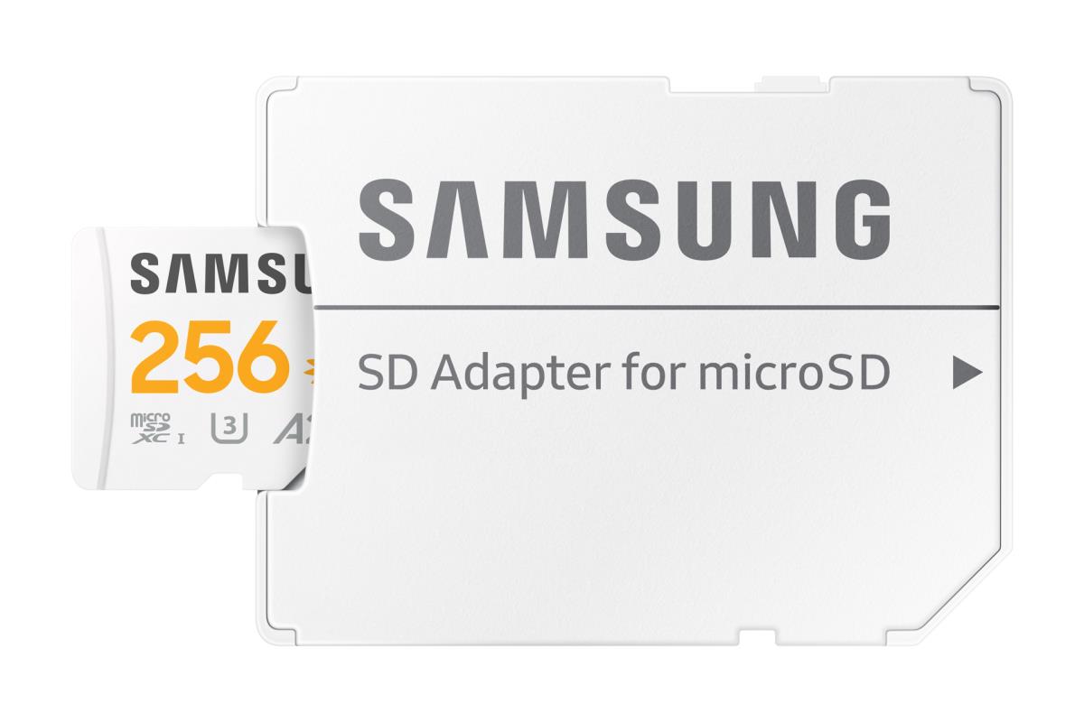 PRO Plus MB-MD256SA - Sonic the Hedgehog flash memory card (microSDXC to SD adapter included) - 256 GB - A2 / Video Class V30 / UHS-I U3 - microSDXC UHS-I - white thumbnail