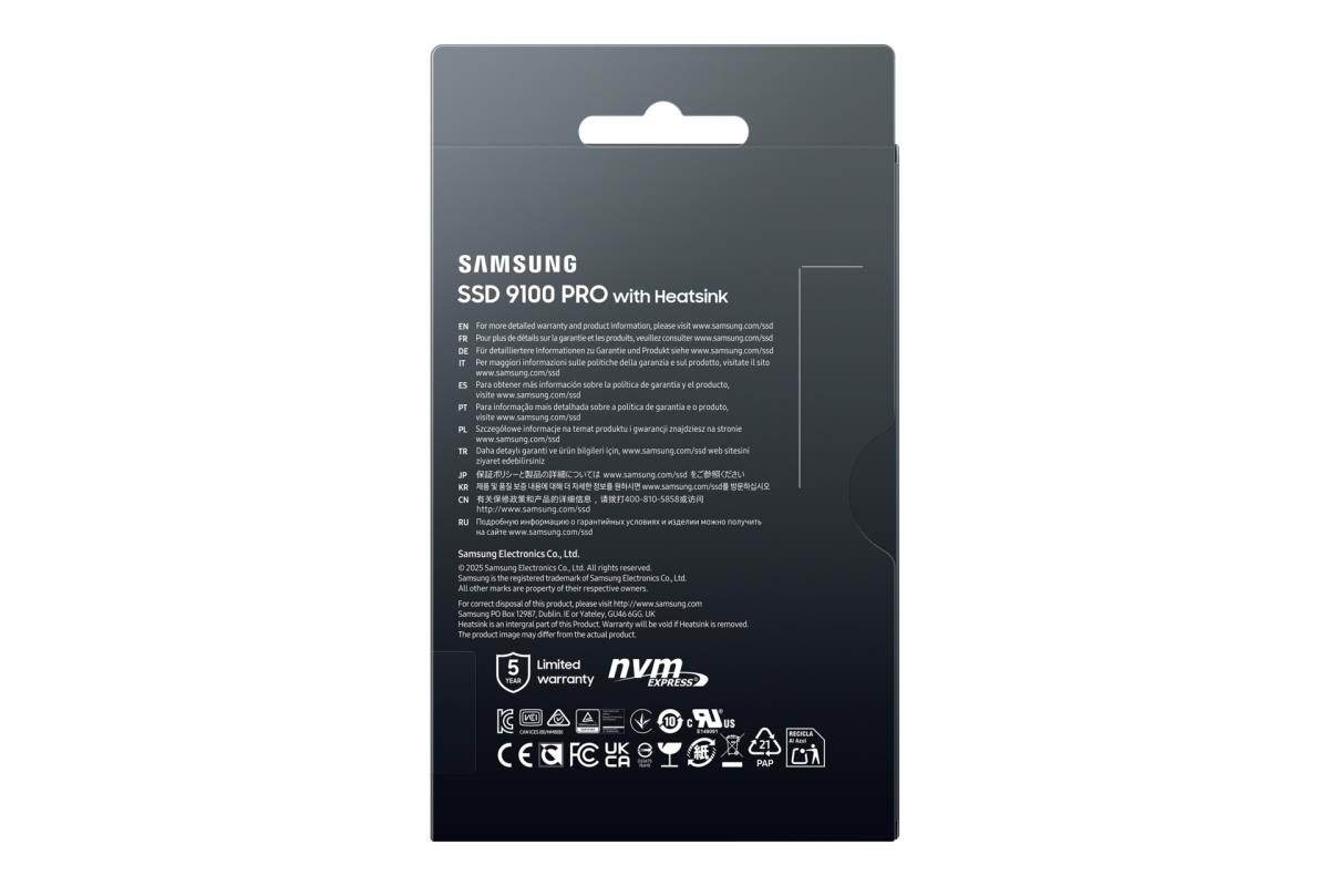 EU Product - 9100 Pro Ssd Heatsink NVMe m.2 thumbnail