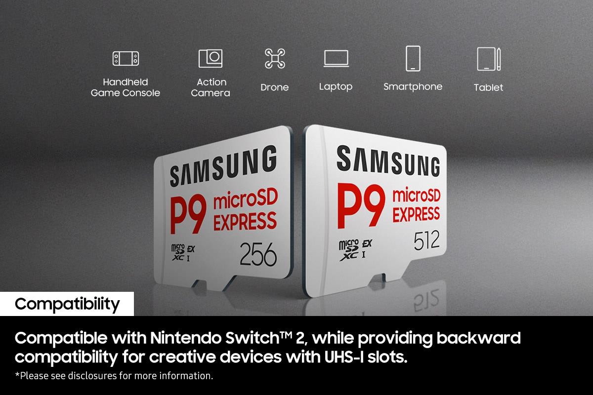 P9 Express MB-MK256T - Flash memory card - 256 GB - A1 / Video Class V30 / UHS-I U3 - microSDXC Express - white thumbnail
