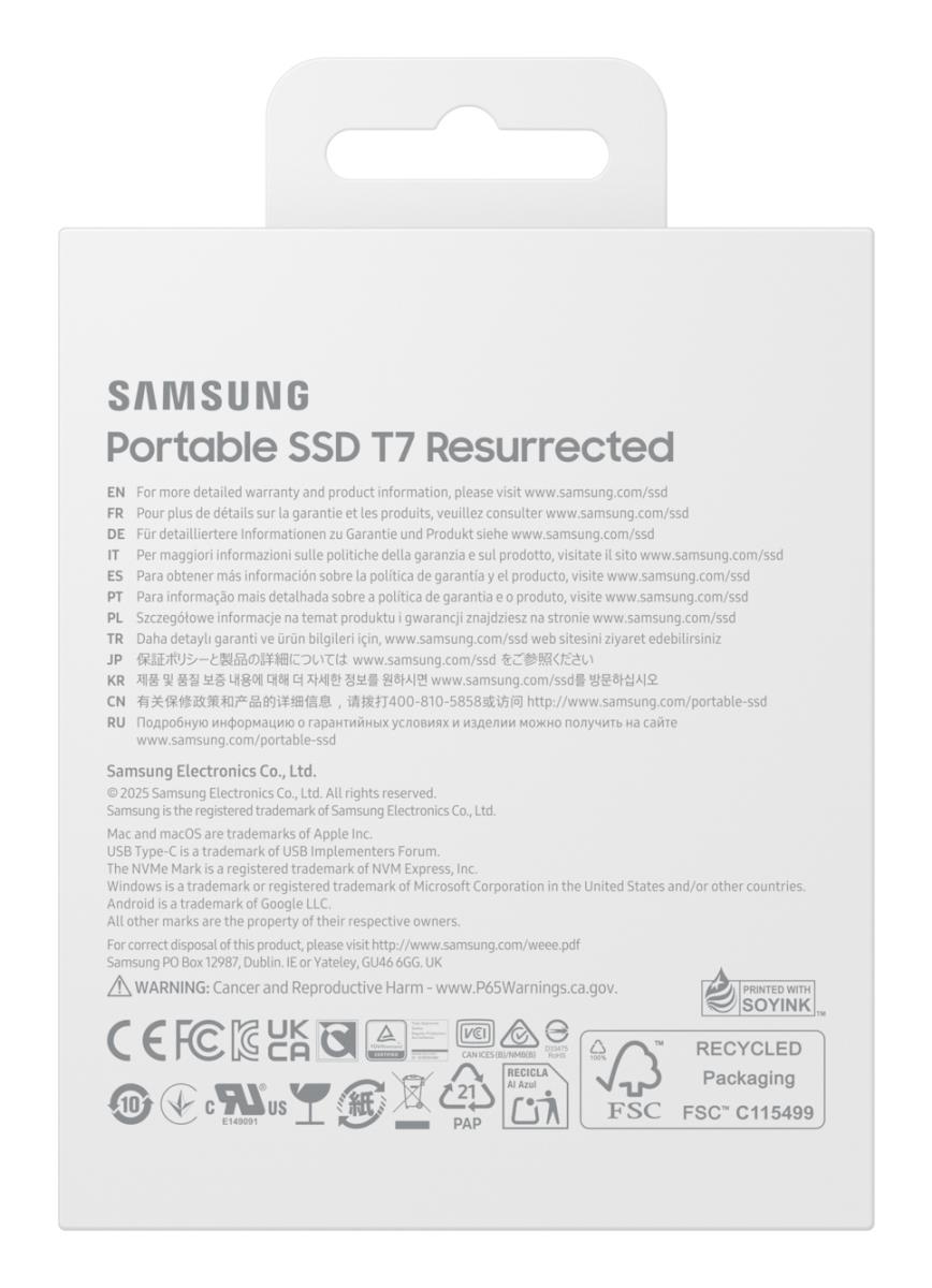 PortableSSD T7 Resurrected USB3.2 Gen2 2TB thumbnail