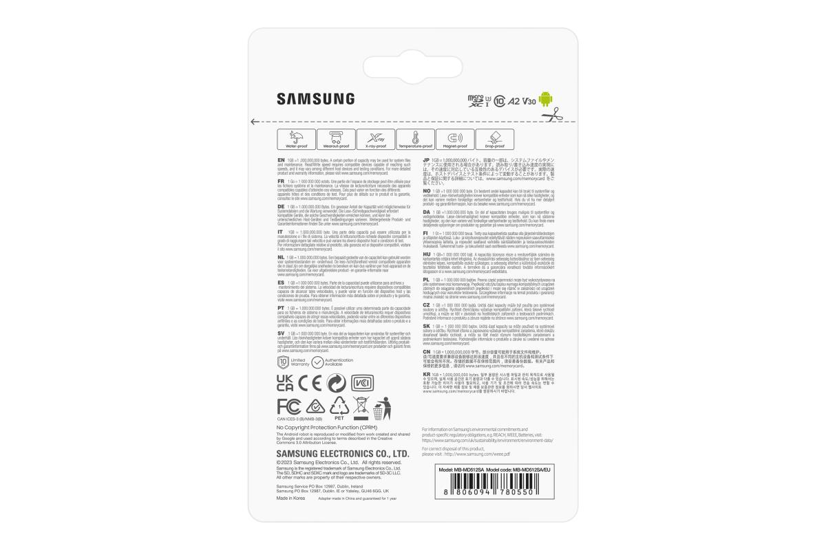 EU Product - Memory Crd 512 G Microsdxc thumbnail