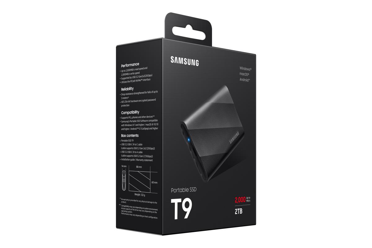 Portable SSD T9 2TB Black thumbnail