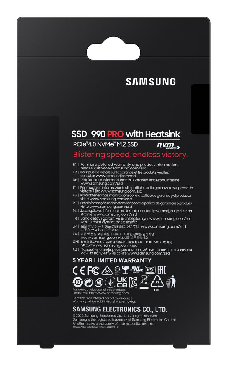 EU Product - 990 Pro Heatsink NVMe m.2 SSD thumbnail