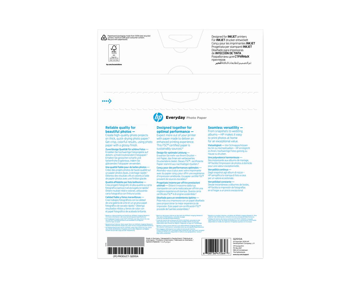HP EVERYDAY GLOSSY PHOTO PAPER-100SH thumbnail