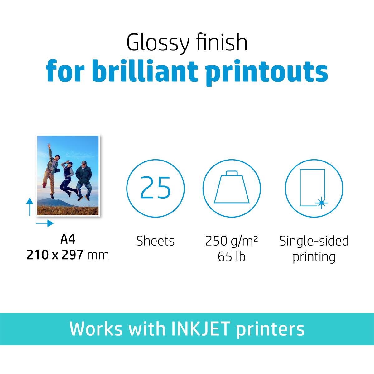 HP ADV GLOSSY PHOTO PAPER 250G A4 25 thumbnail