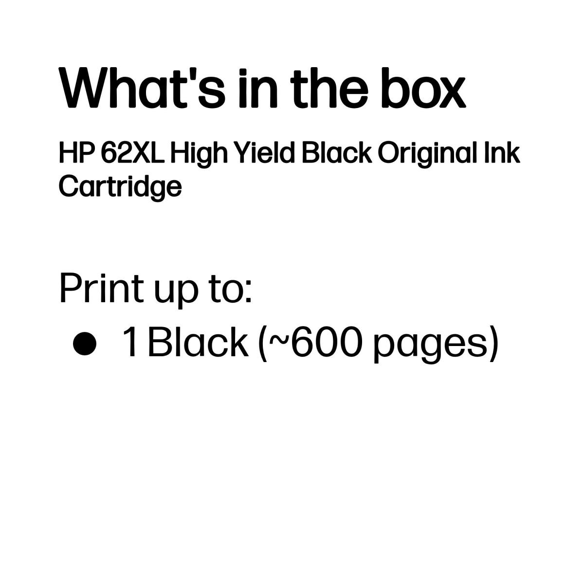 HP 62XL BLACK INK CARTRIDGE thumbnail