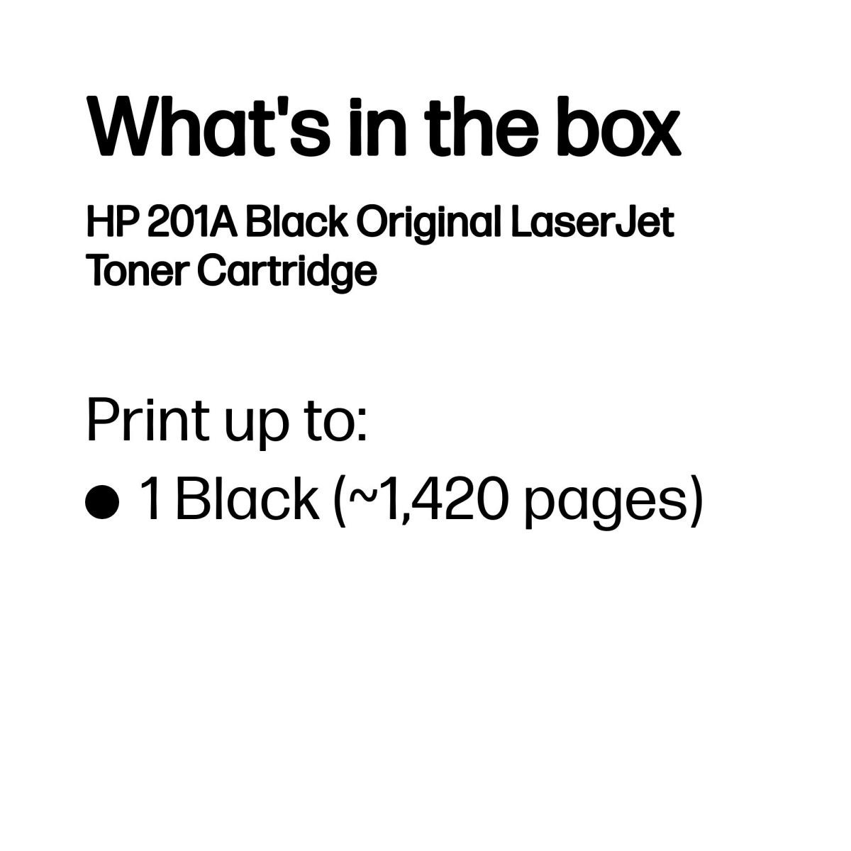 TONER CARTRIDGE 201A BLACK thumbnail