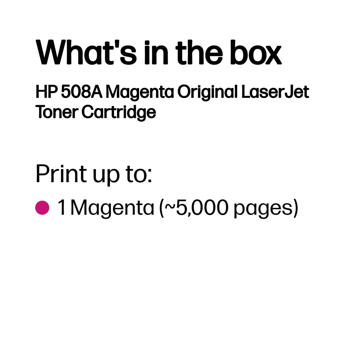 508A MAGENTA STANDARD YIELDJETINTELLIGENCE M552/M553 thumbnail
