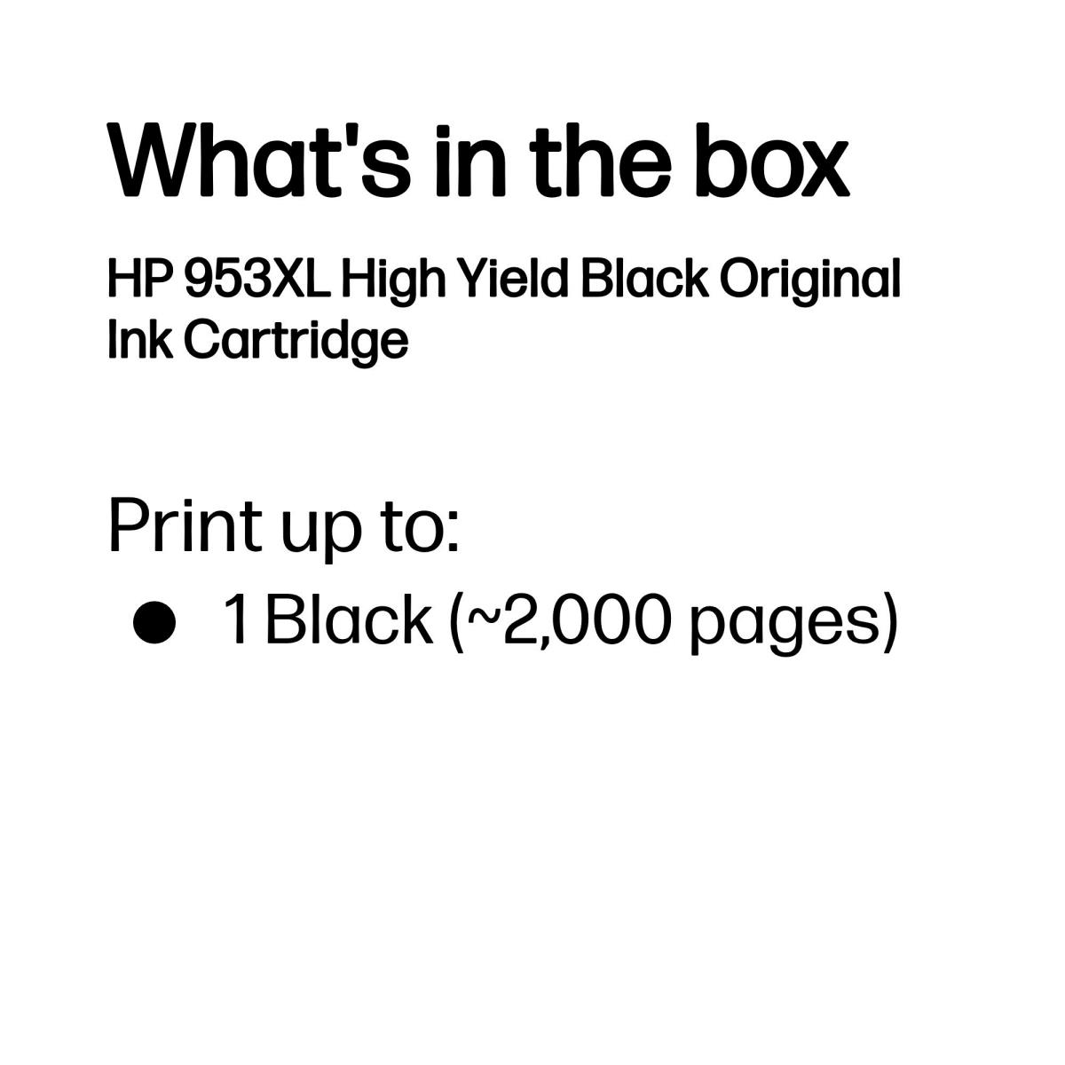 953XL BLACK INK CARTRIDGEHIGH YIELD thumbnail