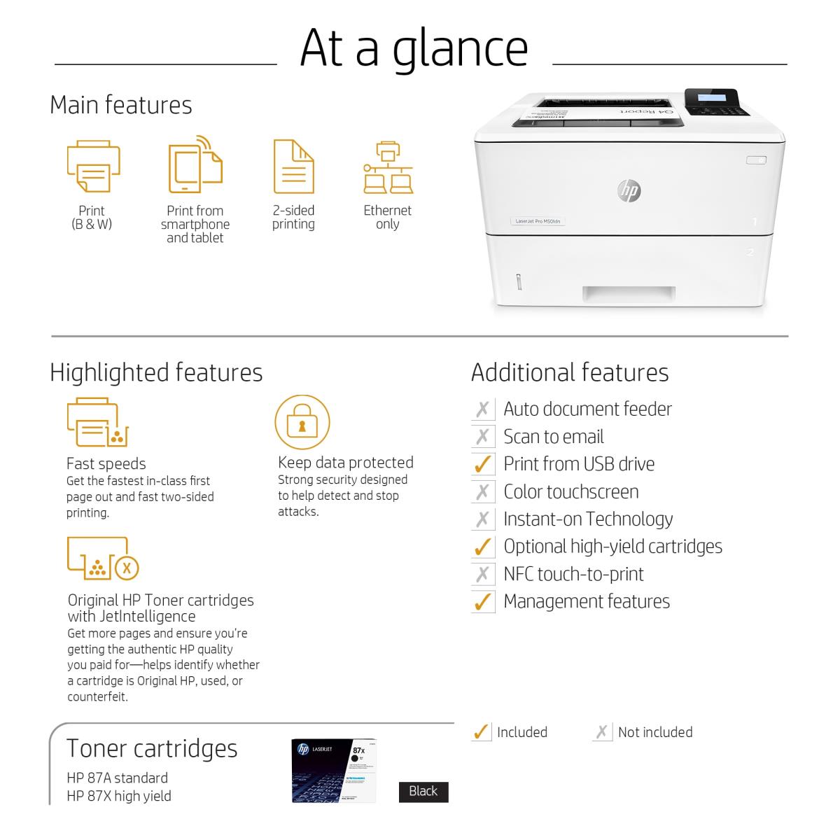 EU Product - LaserJet Pro M - Printer b/w Laser/Led - 1,200 dpi - 43 ppm thumbnail