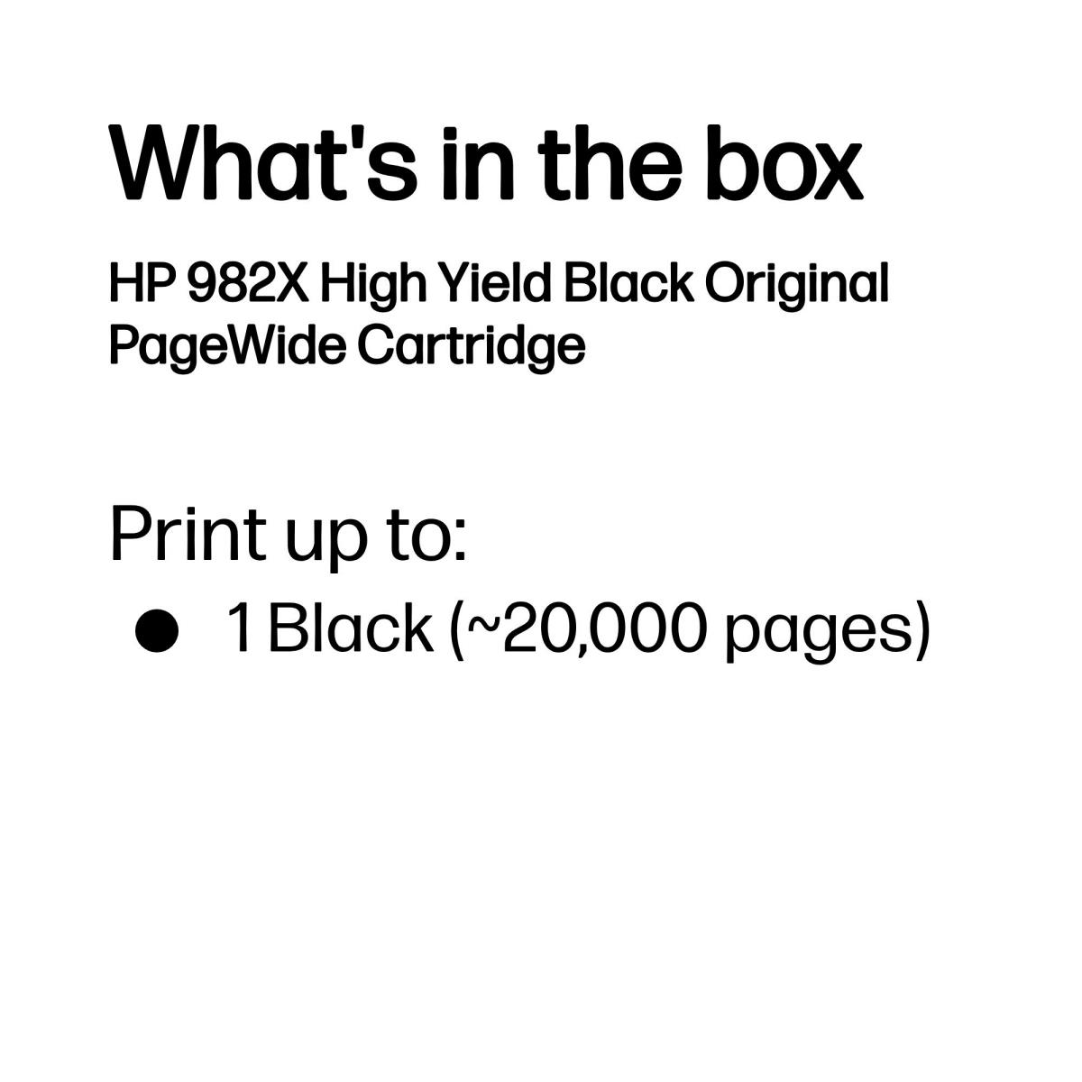HP 982X HIGH YIELD BLACK ORIGINAL PA thumbnail