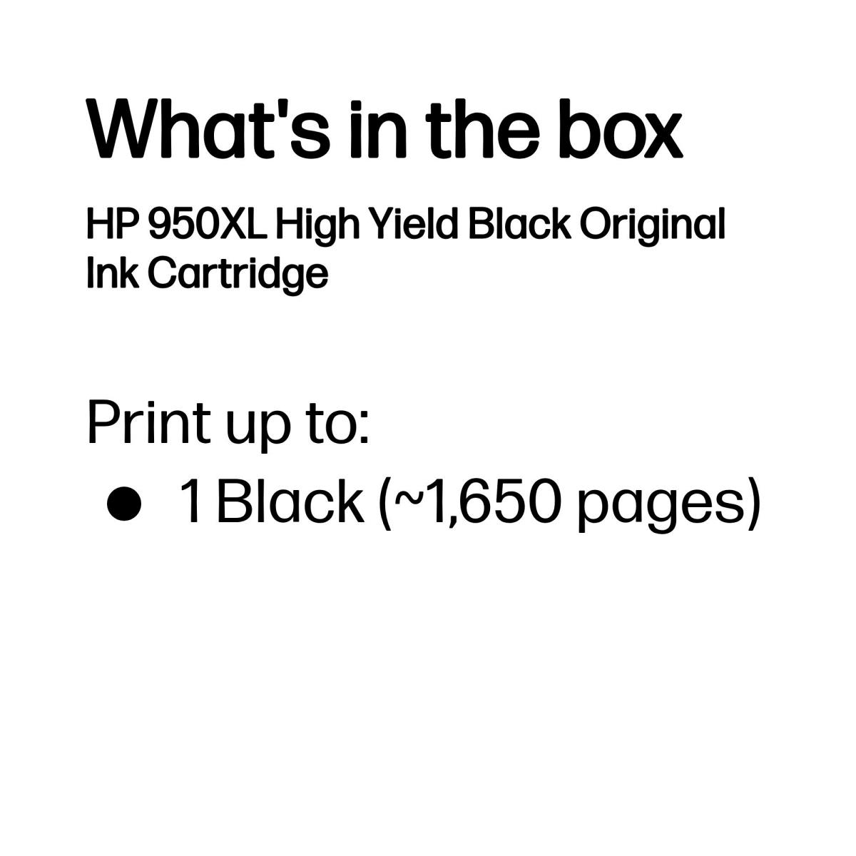 ^HP 950XL HIGH YIELD BLACK ORIGINAL thumbnail