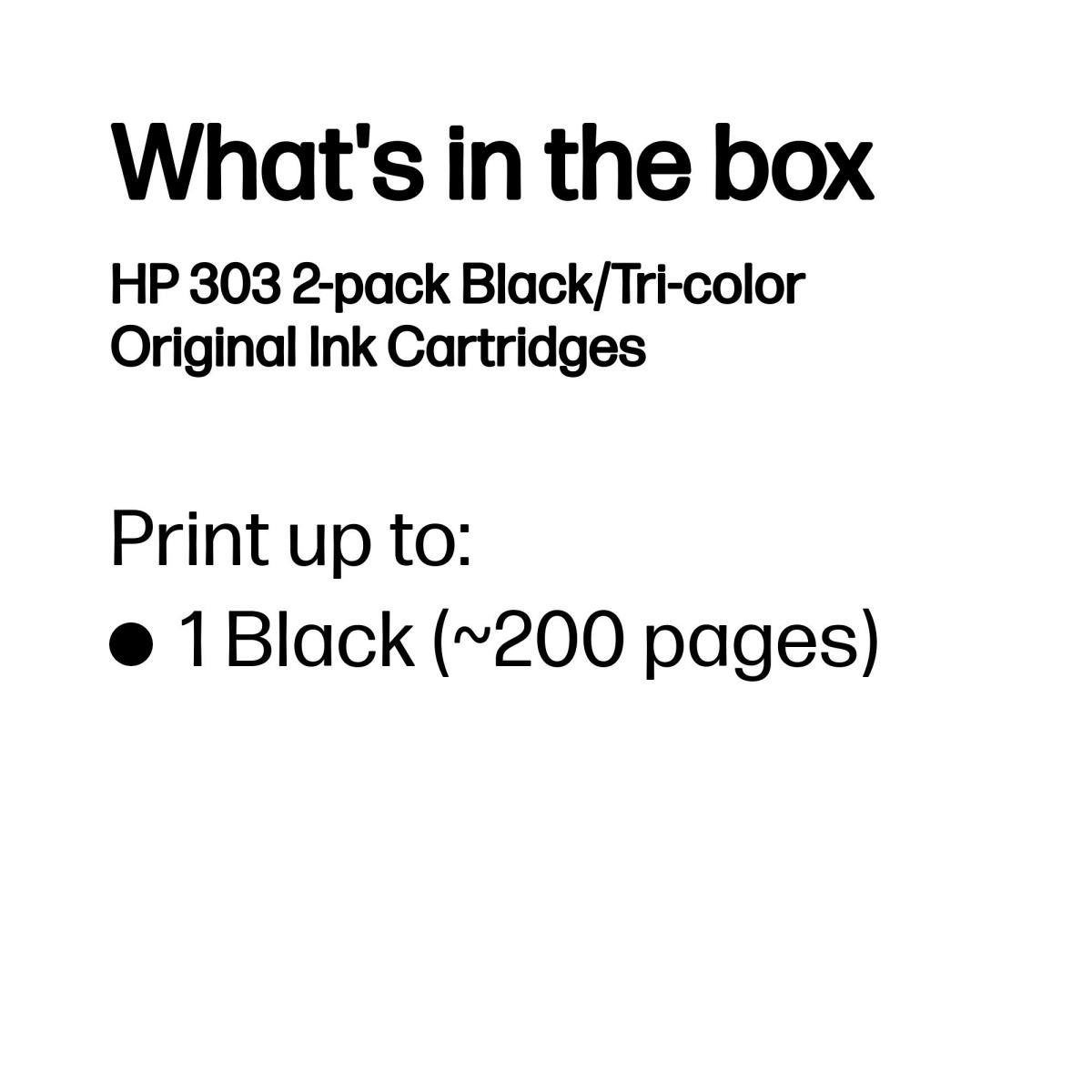 HP 303 INK CARTRIDGE COMBO 2-PACK thumbnail