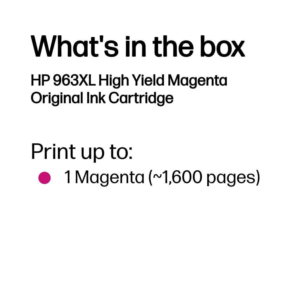 HP 963XL HIGH YIELD MAGENTA ORIGINAL thumbnail