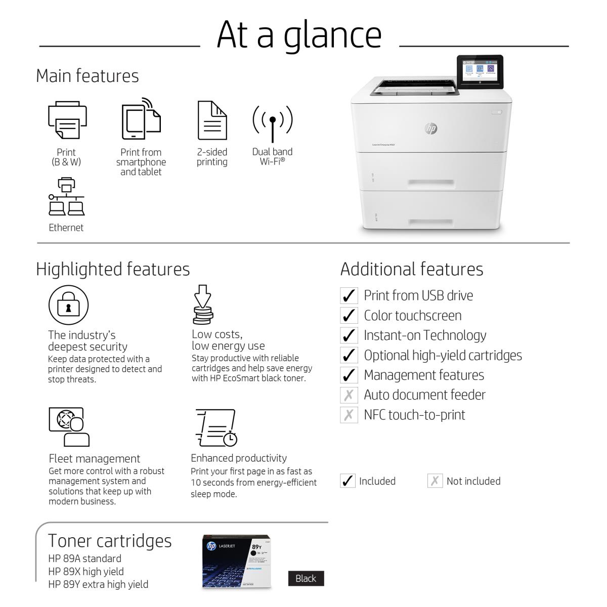 HP LASERJET ENTERPRISE M507X PRINTER thumbnail