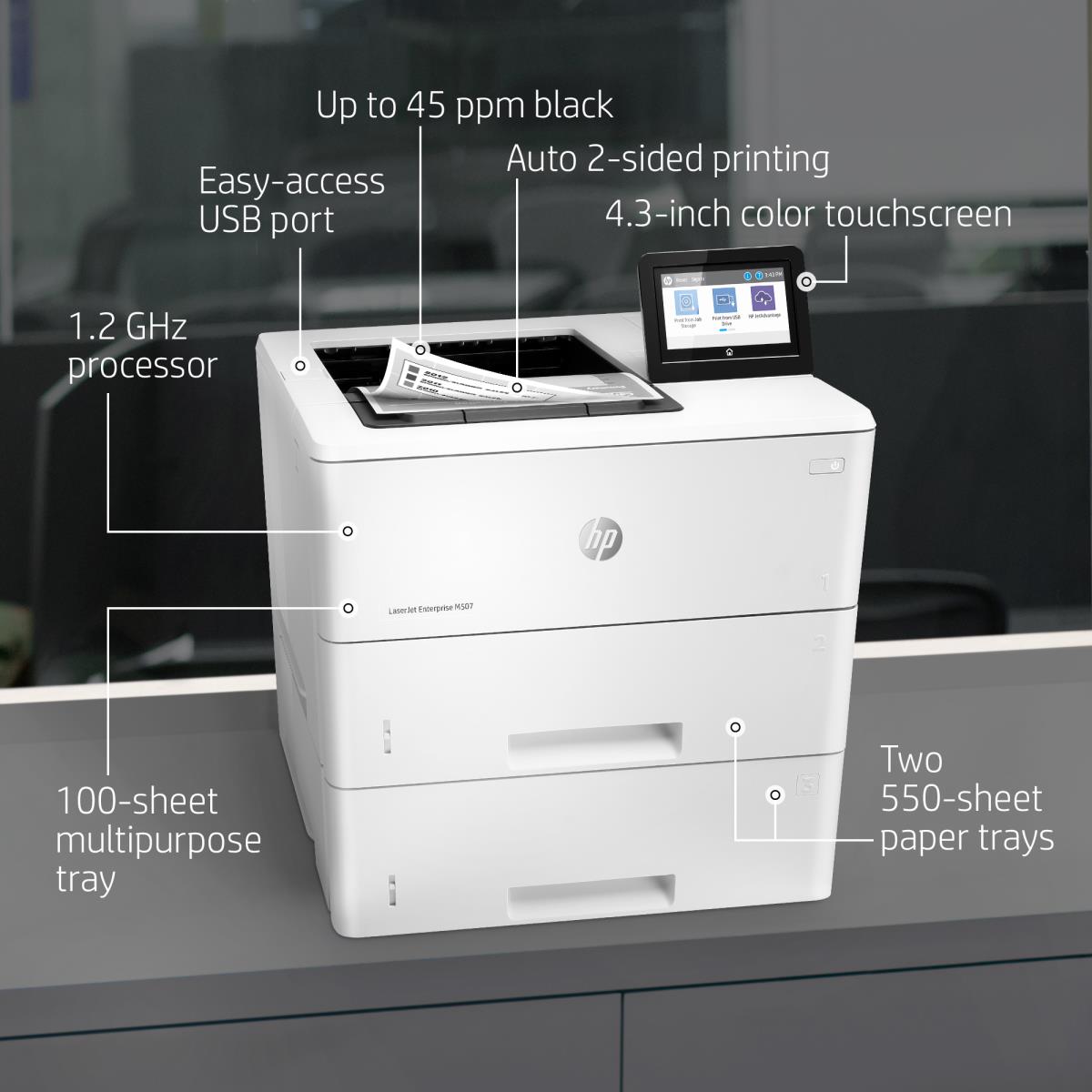 HP LASERJET ENTERPRISE M507X PRINTER thumbnail