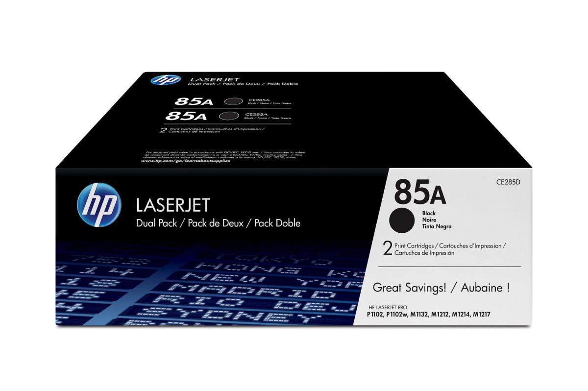 85A 2-PACK BLACK TONERHP LASERJET CE285A DUAL PACK thumbnail