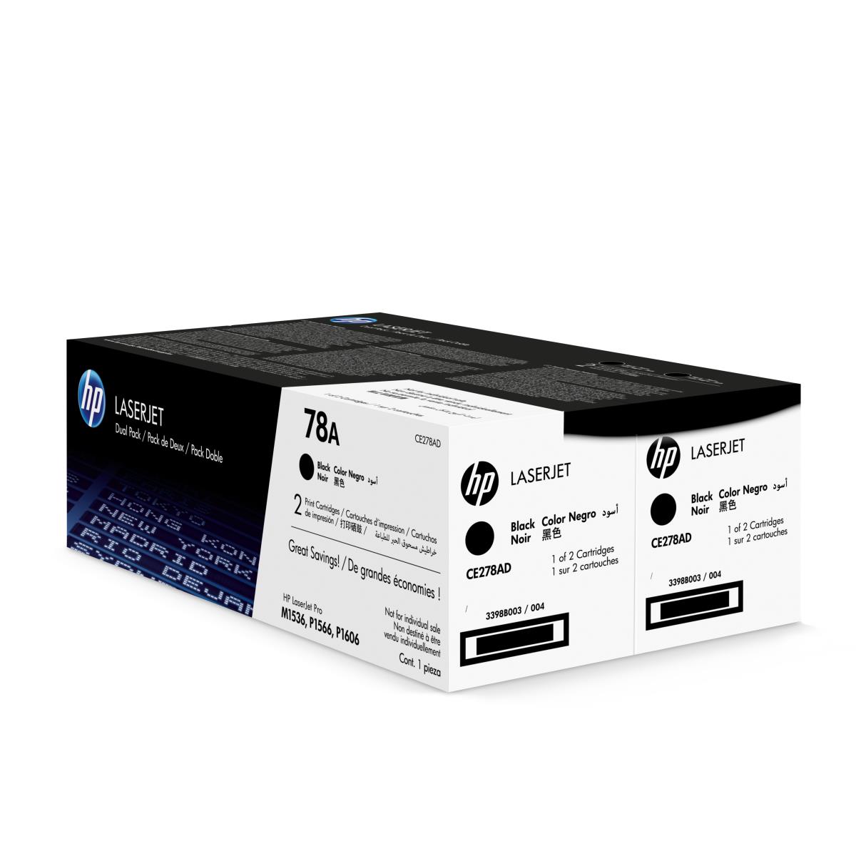 78A 2-PACK BLACK TONERHP LASERJET CE278AD DUAL PACK thumbnail