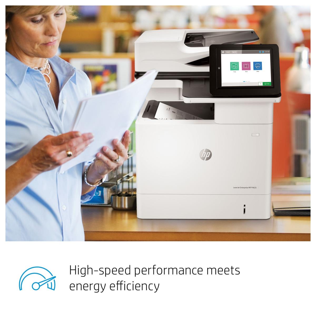 LaserJet Enterprise MFP M635h - Multifunction printer - B/W - laser - 216 x 864 mm (original) - A4/Legal (media) - up to 61 ppm (copying) - up to 61 ppm (printing) - 650 sheets - USB 2.0, Gigabit LAN, USB 2.0 host thumbnail