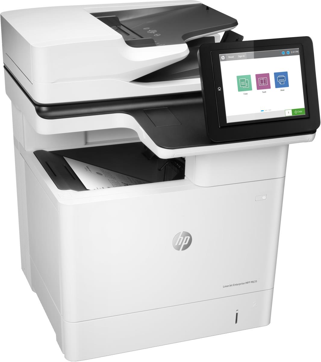 LaserJet Enterprise MFP M635h - Multifunction printer - B/W - laser - 216 x 864 mm (original) - A4/Legal (media) - up to 61 ppm (copying) - up to 61 ppm (printing) - 650 sheets - USB 2.0, Gigabit LAN, USB 2.0 host thumbnail