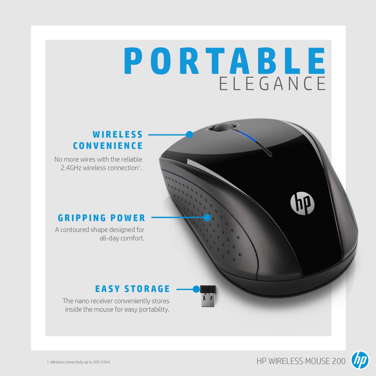 EU Product - Wireless Mouse 220 P 2 - Mouse - 1,300 dpi thumbnail