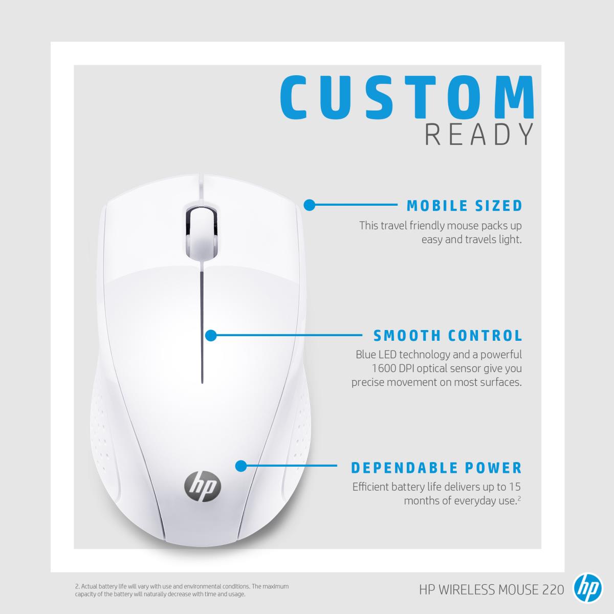 EU Product - Wireless Mouse 220 Whie thumbnail