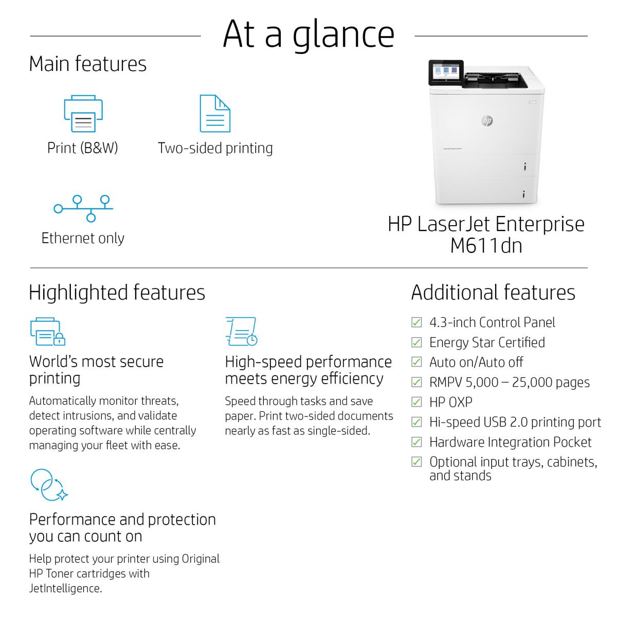 LaserJet Enterprise M611dn thumbnail
