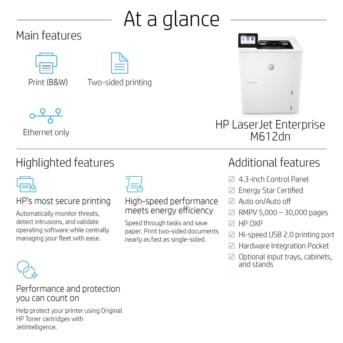 LaserJet Enterprise M612dn thumbnail