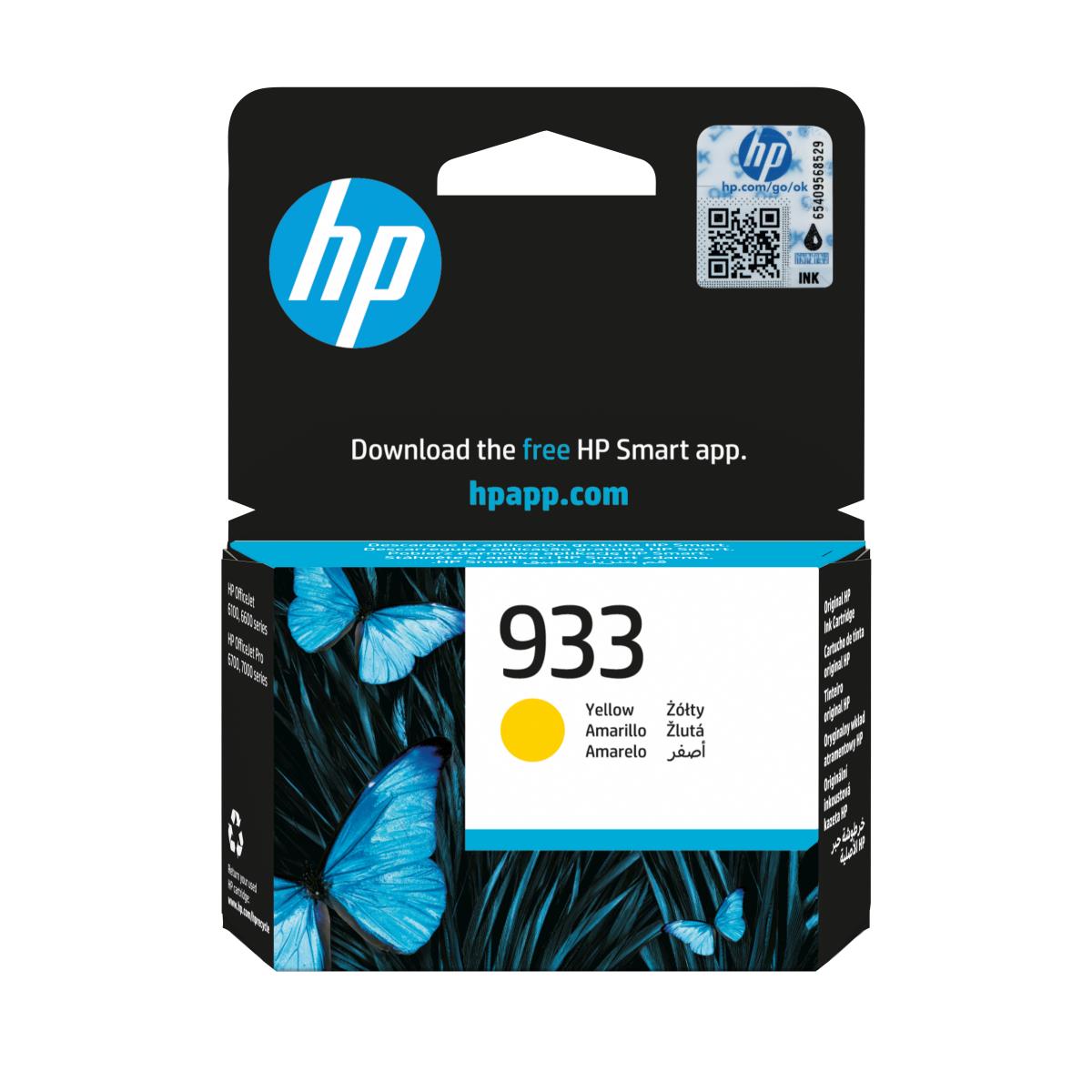 ^HP 933 YELLOW ORIGINAL INK CARTRID thumbnail