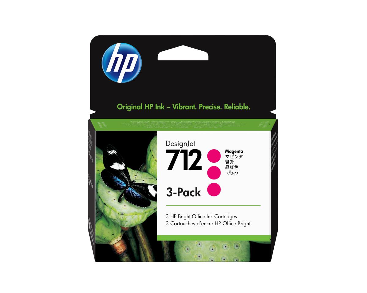 HP 712 3-PACK 29-ML MAGENTA DESIGNJE thumbnail