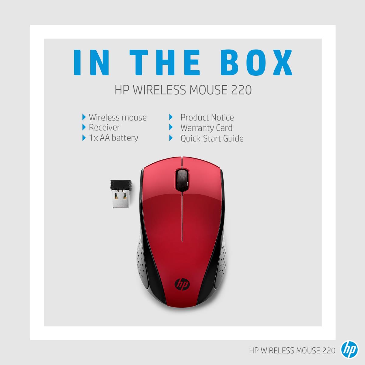 EU Product - Wireless Mouse 220 S Red thumbnail
