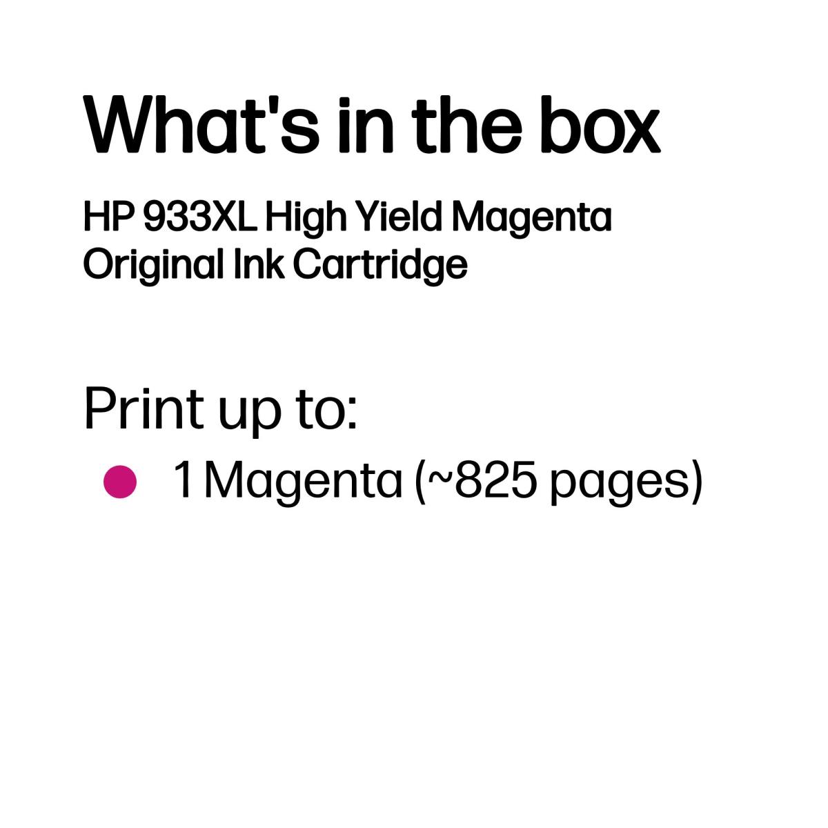 933XL MAGENTA OFFICEJET INKSINGLE UNIT thumbnail