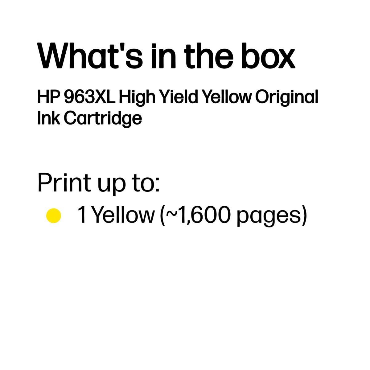 HP 963XL HIGH YIELD YELLOW ORIGINAL thumbnail