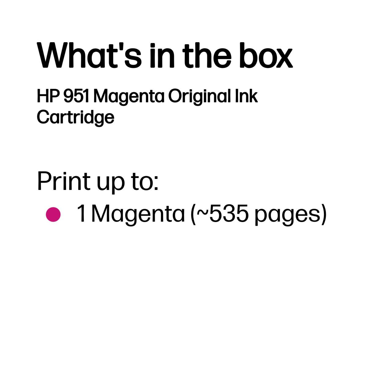951 MAGENTA OFFICEJET INK CART thumbnail