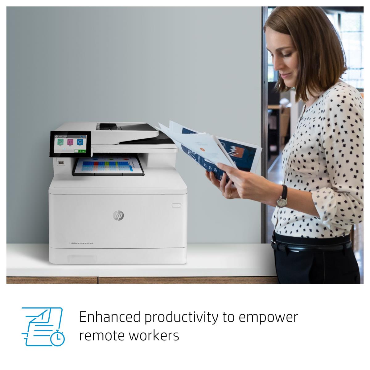 Color LaserJet Enterprise MFP M480f - Multifunction printer - colour - laser - Legal (216 x 356 mm) (original) - A4/Legal (media) - up to 27 ppm (copying) - up to 27 ppm (printing) - 300 sheets - 33.6 Kbps - USB 2.0, Gigabit LAN, USB 2.0 host thumbnail