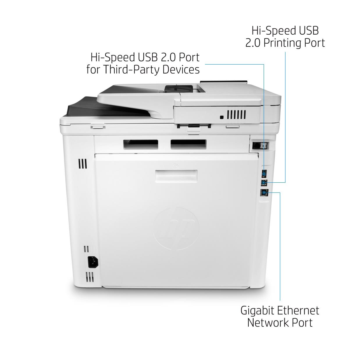 Color LaserJet Enterprise MFP M480f - Multifunction printer - colour - laser - Legal (216 x 356 mm) (original) - A4/Legal (media) - up to 27 ppm (copying) - up to 27 ppm (printing) - 300 sheets - 33.6 Kbps - USB 2.0, Gigabit LAN, USB 2.0 host thumbnail