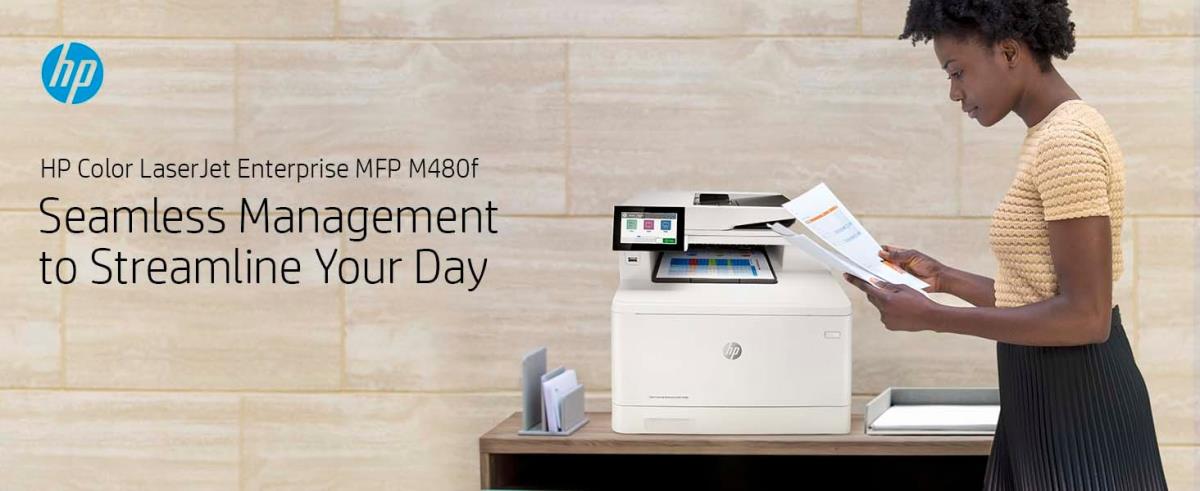 Color LaserJet Enterprise MFP M480f - Multifunction printer - colour - laser - Legal (216 x 356 mm) (original) - A4/Legal (media) - up to 27 ppm (copying) - up to 27 ppm (printing) - 300 sheets - 33.6 Kbps - USB 2.0, Gigabit LAN, USB 2.0 host thumbnail