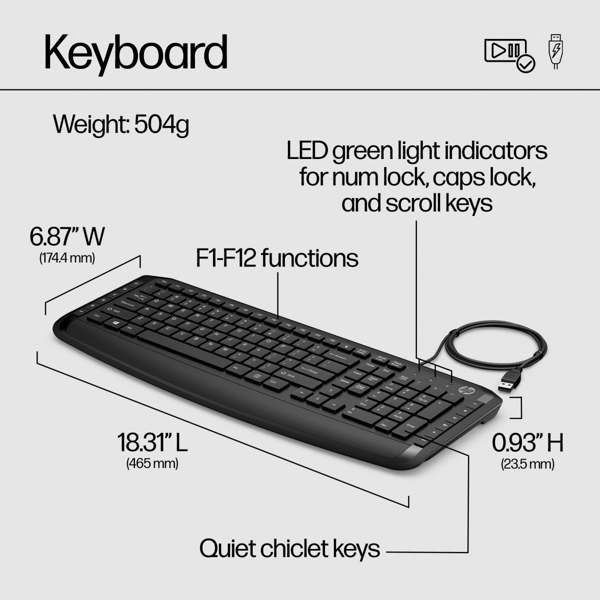 EU Product - Wired Keyord Mouse 250 DE thumbnail