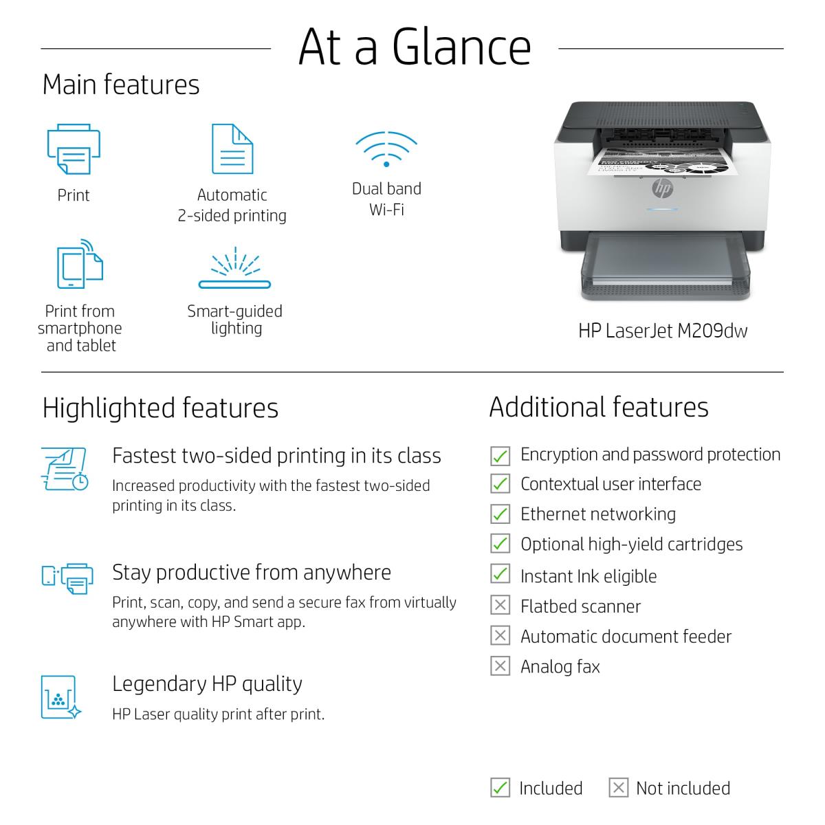 EU Product - LaserJet M209dw Laser - Printer - Laser/Led thumbnail