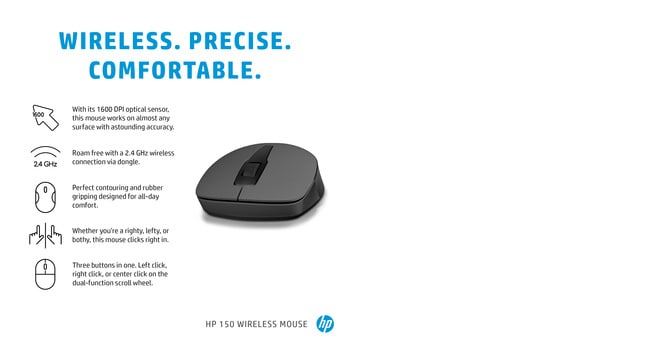 EU Product - 150 Wireless Mouse Mouse - Mouse - 1,600 dpi thumbnail