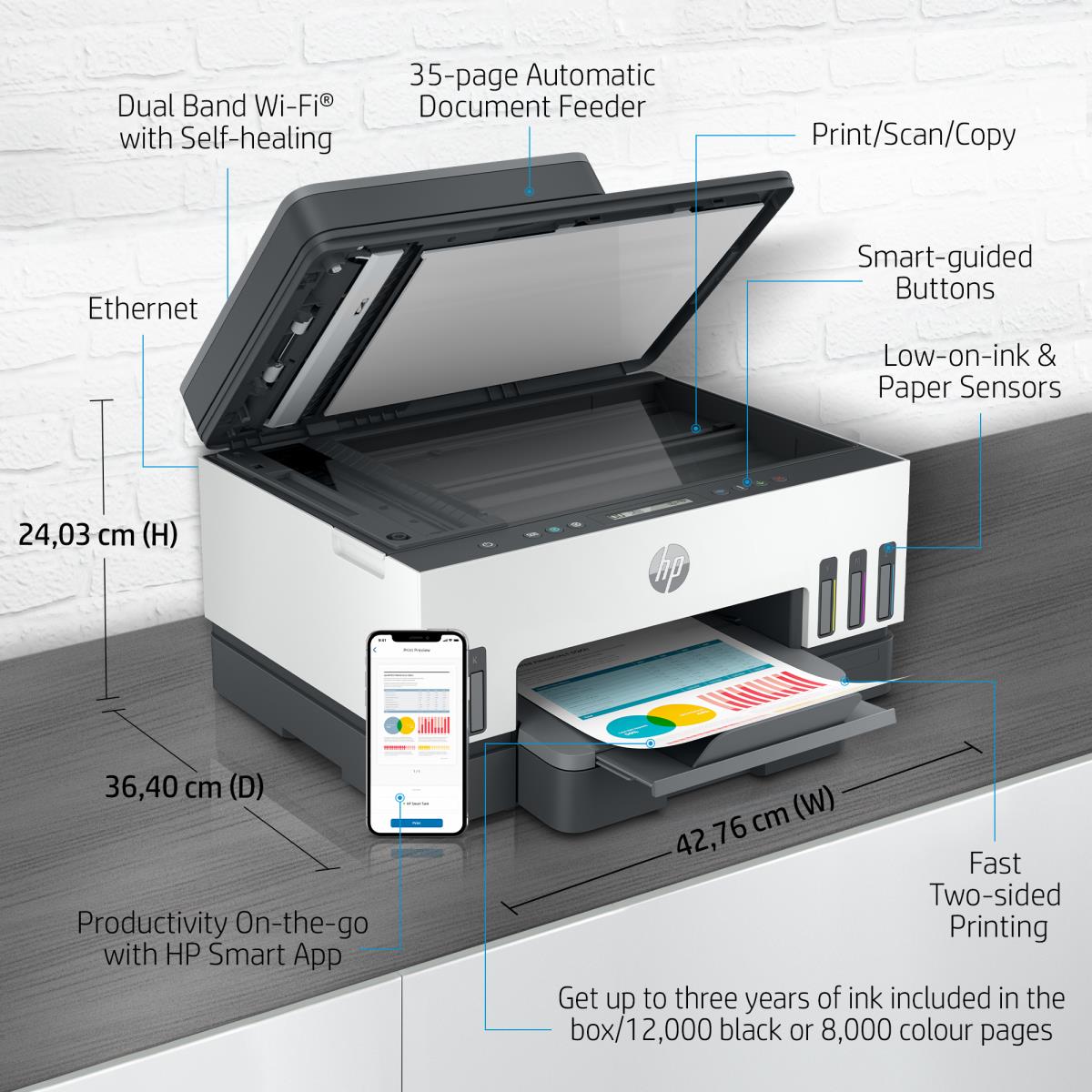 EU Product - Smart Tank 7305 All-in-One - Multifunktionsdrucker - Fax - Inkjet thumbnail