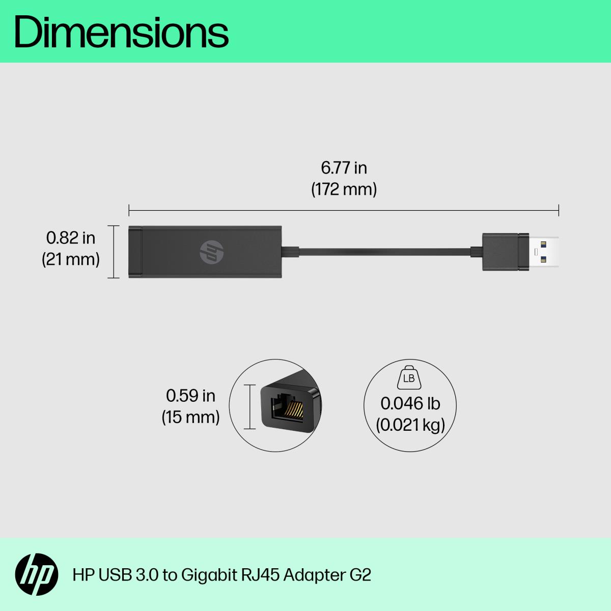 EU Product - USB 3.0 to RJ45 Adapter G2 - Netzwerkadapter - 3.0 - Network Card - 1,000 Mbps thumbnail