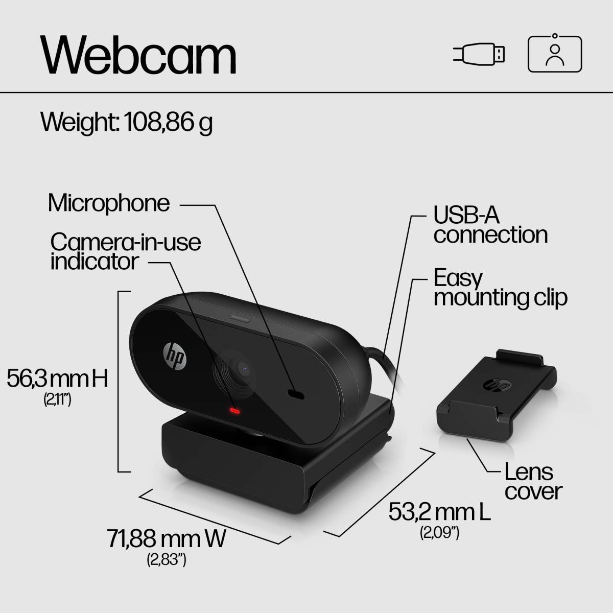EU Product - 320 FHD Webcam 53X26AA#ABB thumbnail